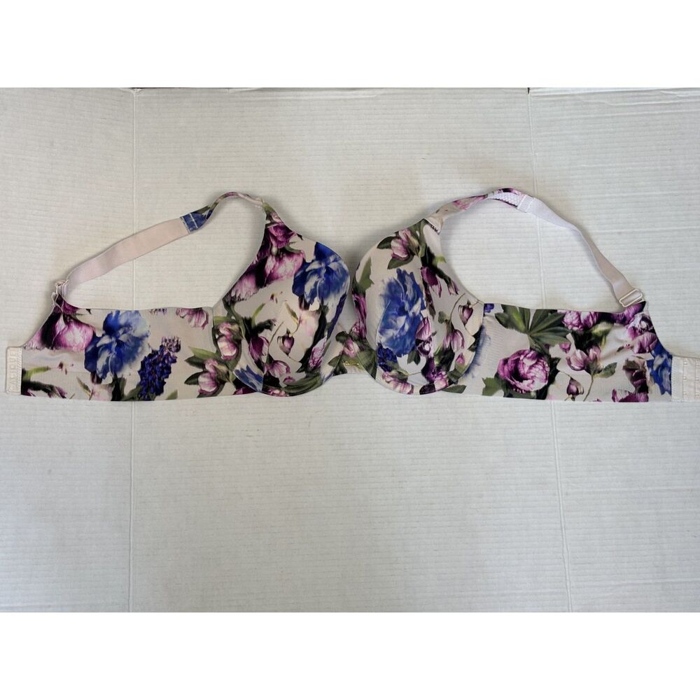 Cacique by Lane Bryant underwire flower printed bra 38C